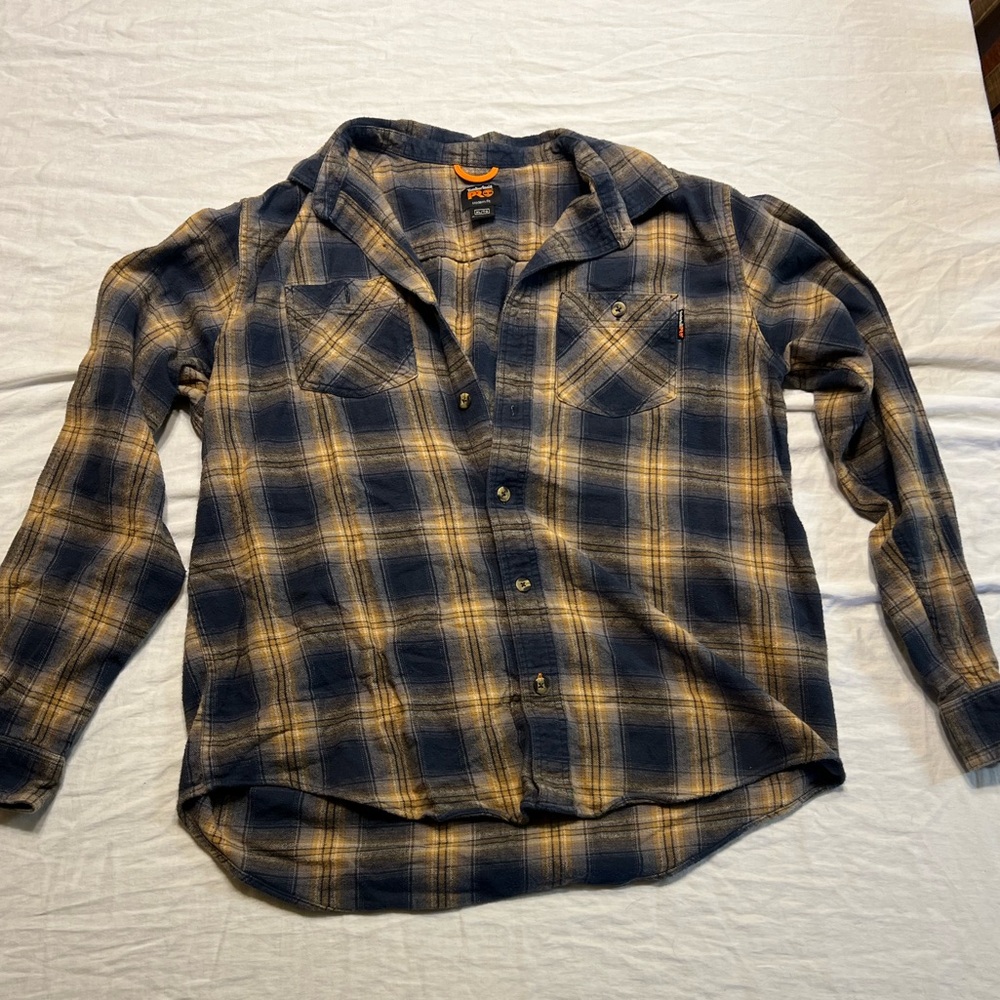 Men timberland button flannel